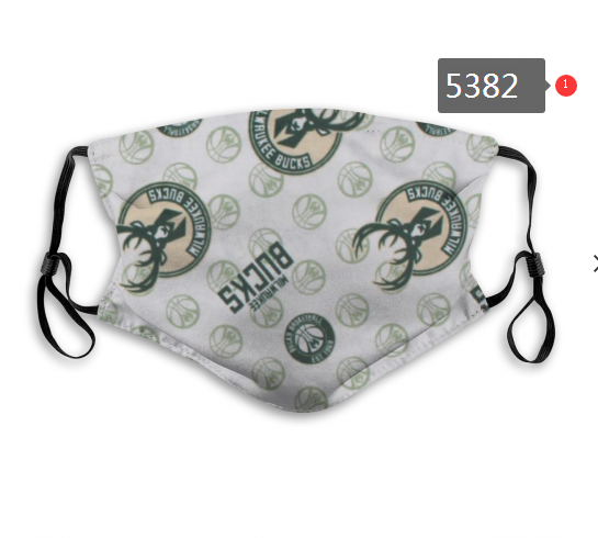 2020 NBA Milwaukee Bucks #4 Dust mask with filter->nba dust mask->Sports Accessory